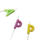 Vela Happy Birthday Colores Pastel C/1