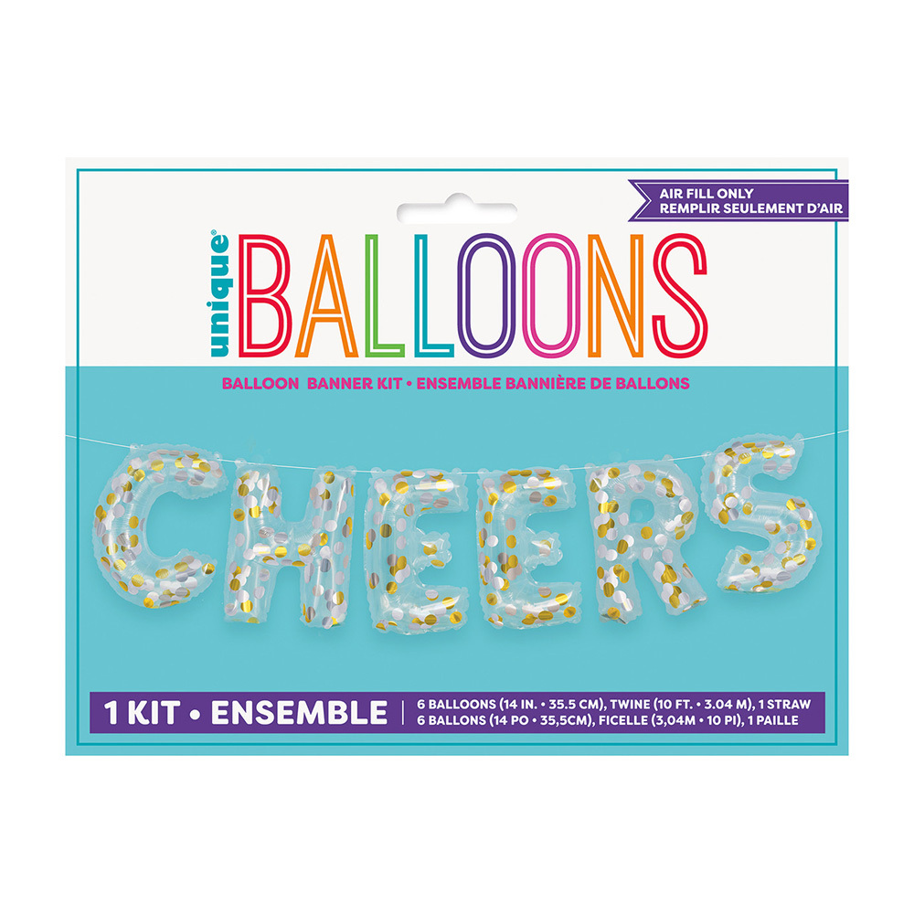 Baloon Banner Kit Hooray Confetti C/1