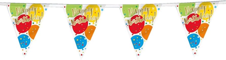 Banderin Happy Birthday Balloons C/1