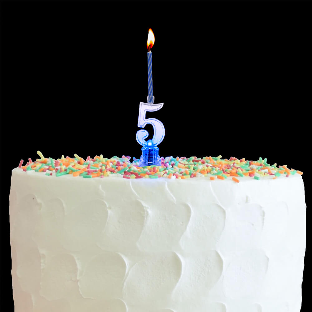 Vela Led Numero 5 C/1