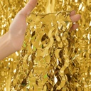 Cortina Oro Metalica Ondulada C/1