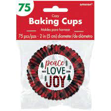 Cozy Baking Cups Peace Love Joy C/72