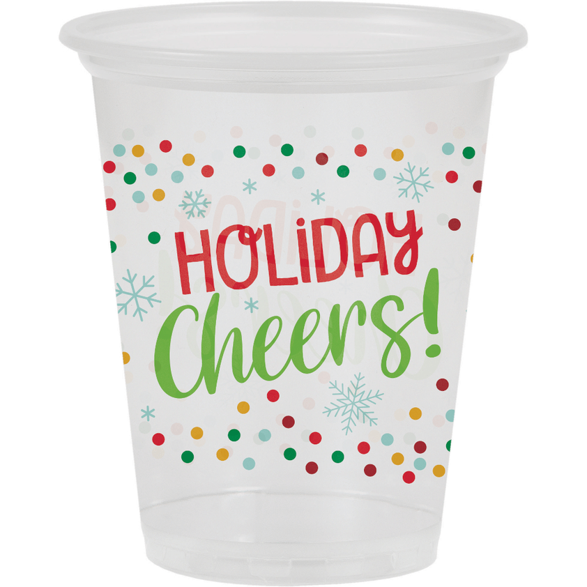 Vaso 16 Oz Holiday Cheers C/8