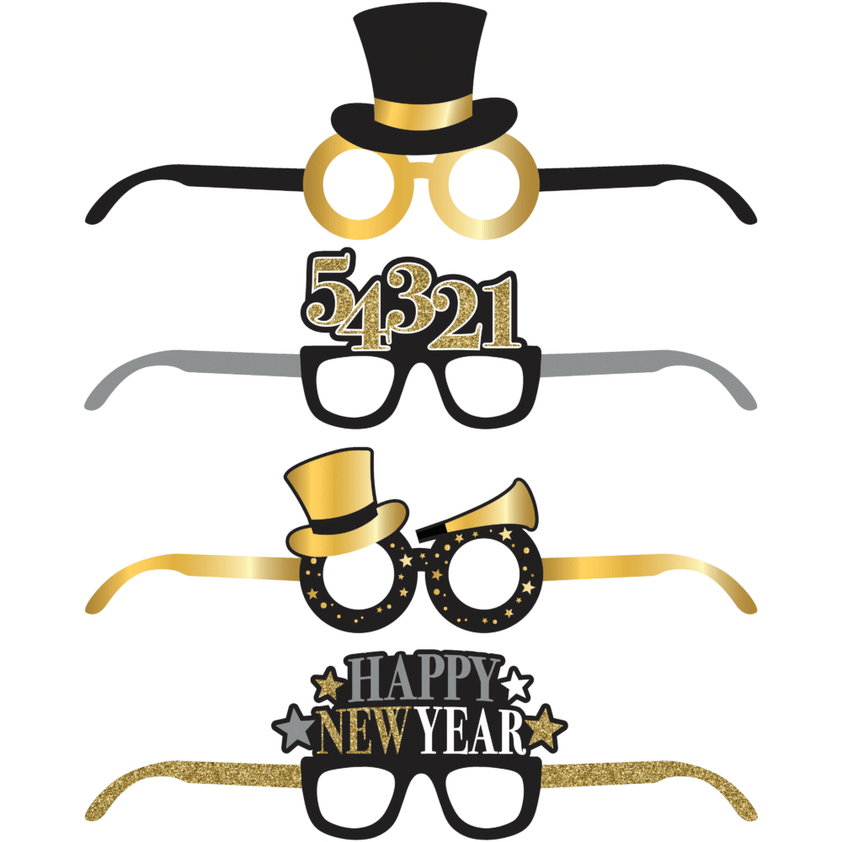 Paper Glasses Happy New Year C/4