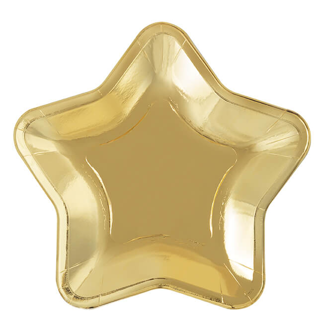 Plato Figura Estrella Gold C/8