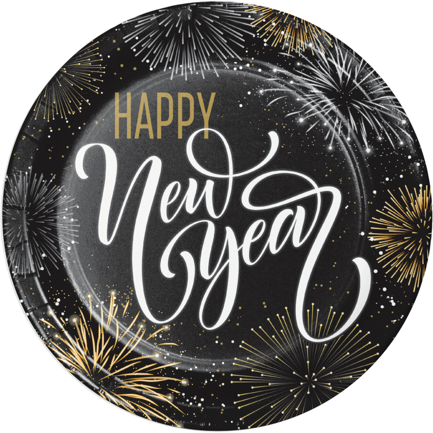 Plato 9" Elegant New Year C/8