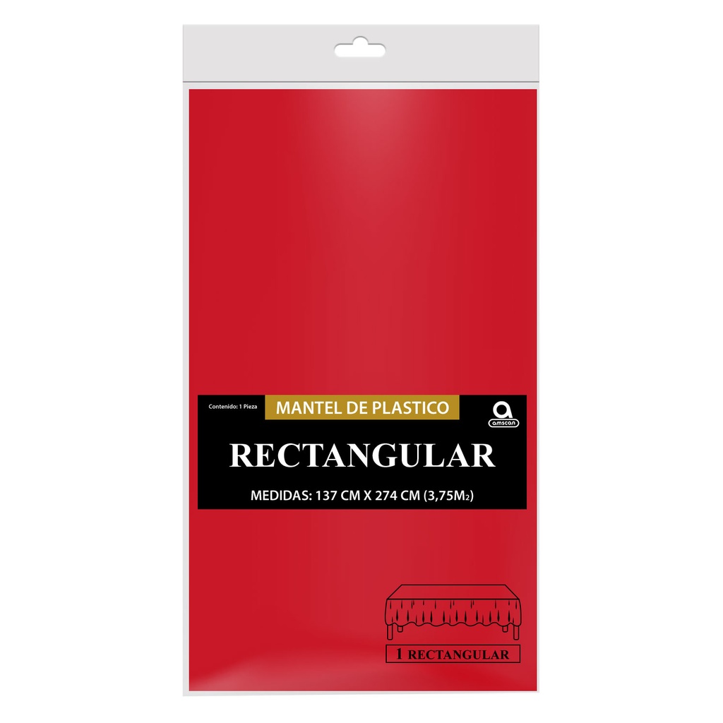 Mantel Rectangular Rojo C/1
