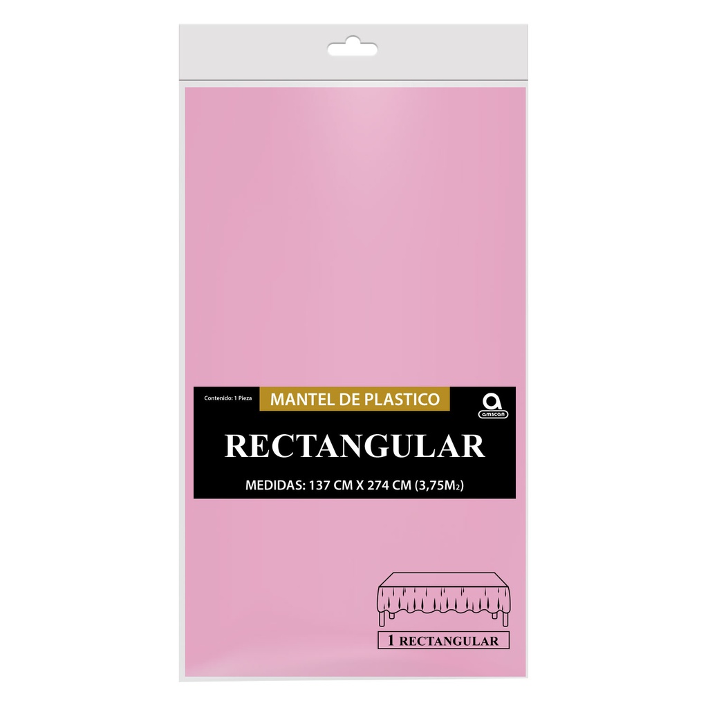 Mantel Rectangular Rosa Bebe C/1