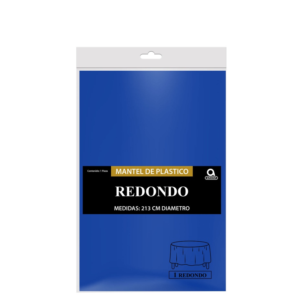 Mantel Redondo Azul Rey C/1