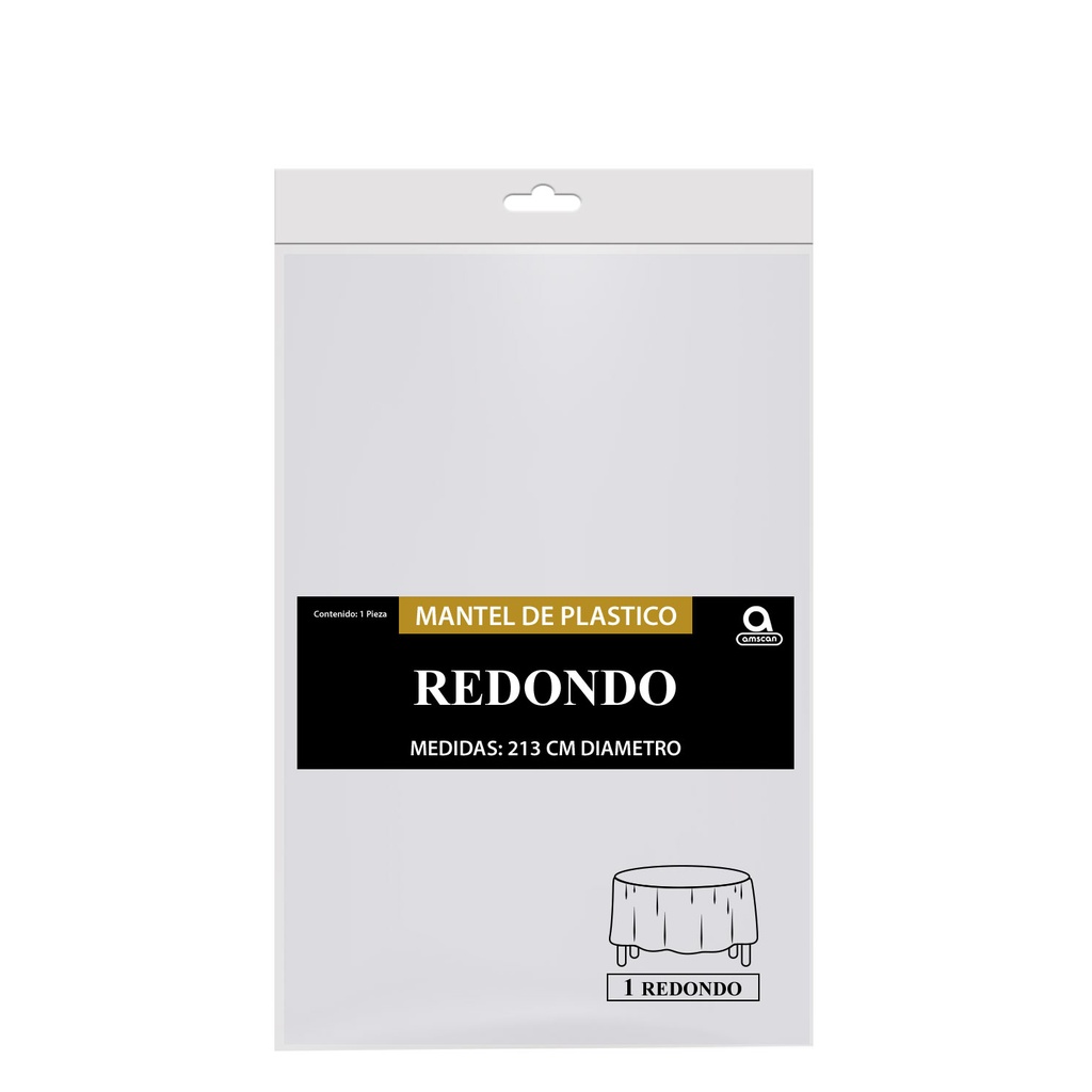 Mantel Redondo Blanco C/1