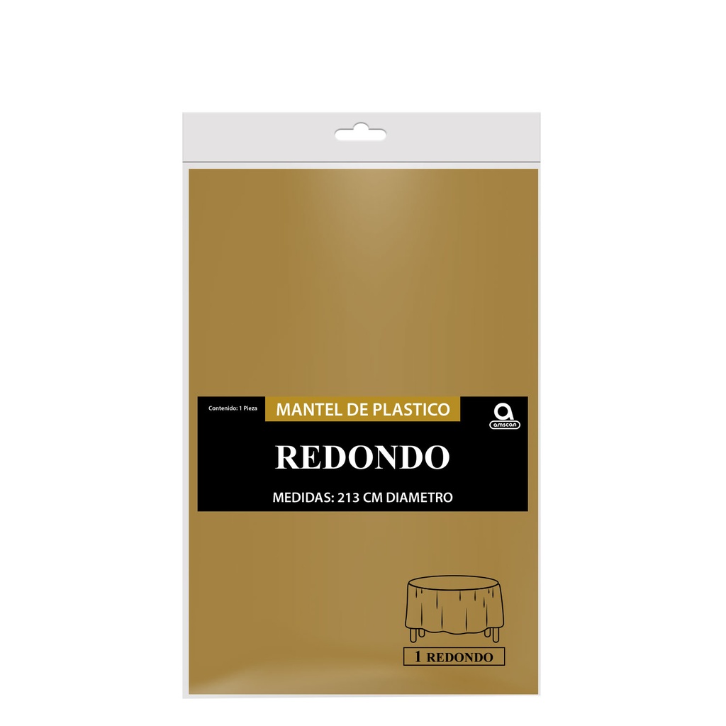 Mantel Redondo Oro C/1