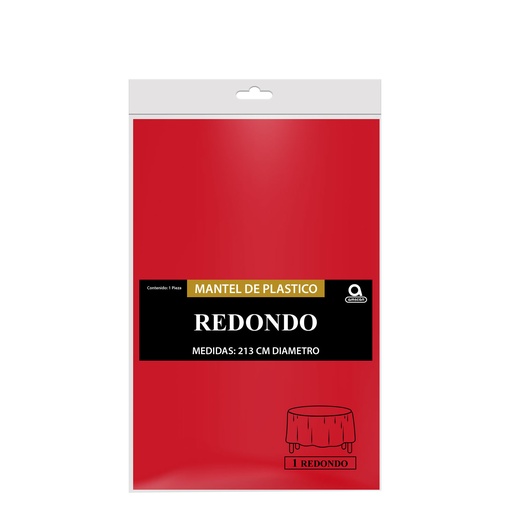 Mantel Redondo Rojo C/1