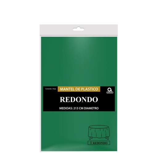 Mantel Redondo Verde Bandera C/1