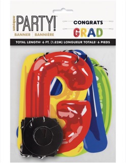 Party Banner Congrats Grad Balloon C/1