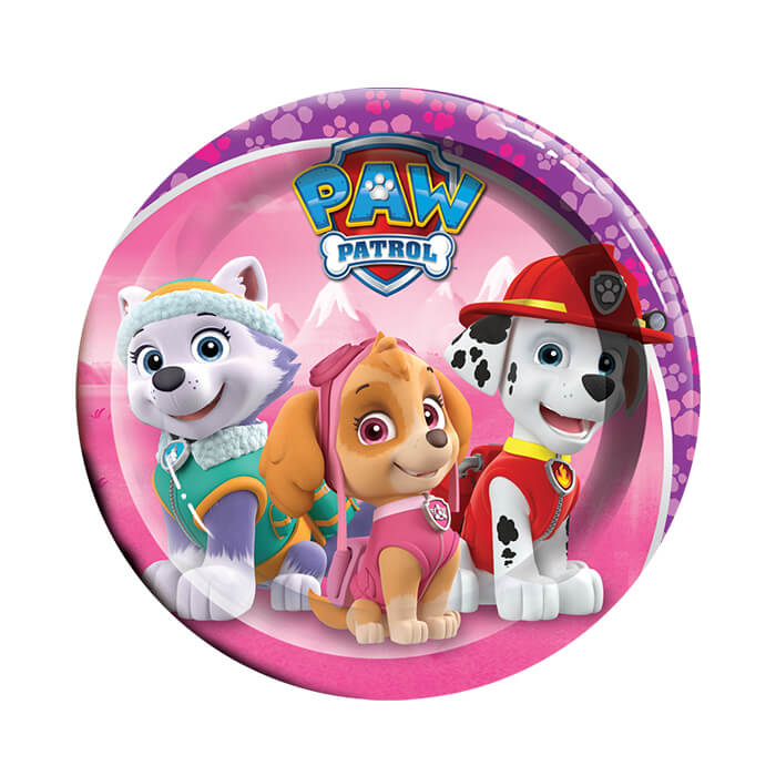 Plato 7" Paw Patrol Niña C/6