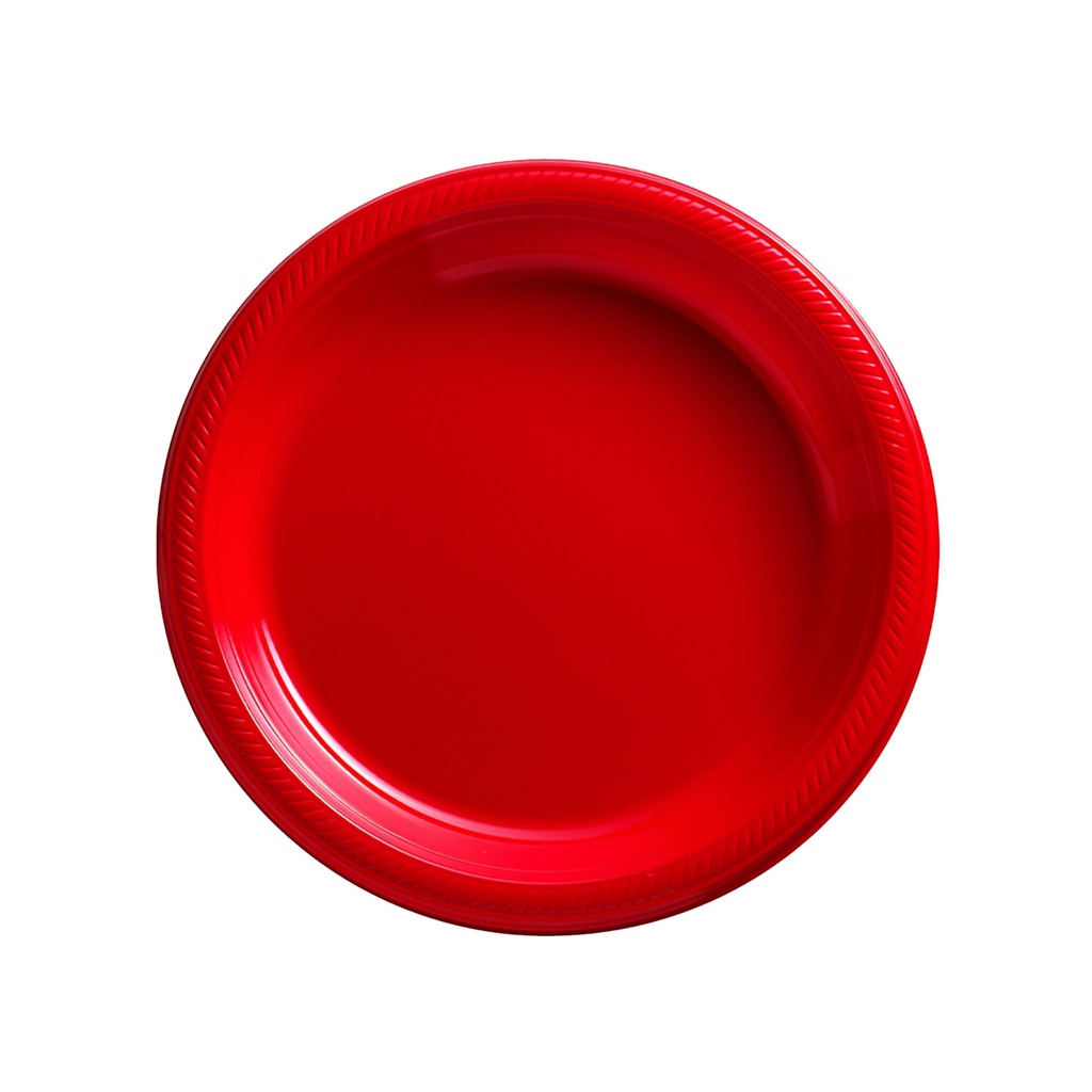 Plato 7" Rojo C/20