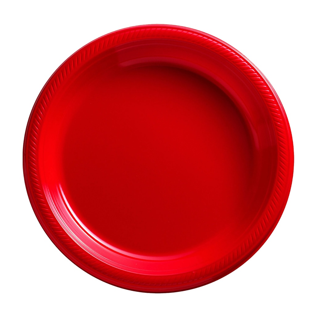 Plato 9" Rojo C/20