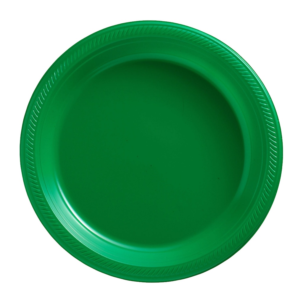 Plato 9" Verde Bandera C/20