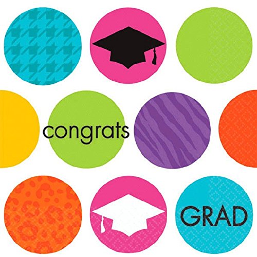 Servilleta CH Congrats Grad Polka Dots C/36