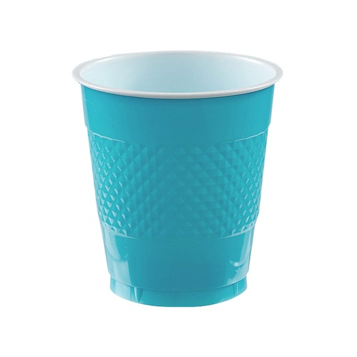 Vaso Plastico 12oz Azul Caribe C/20