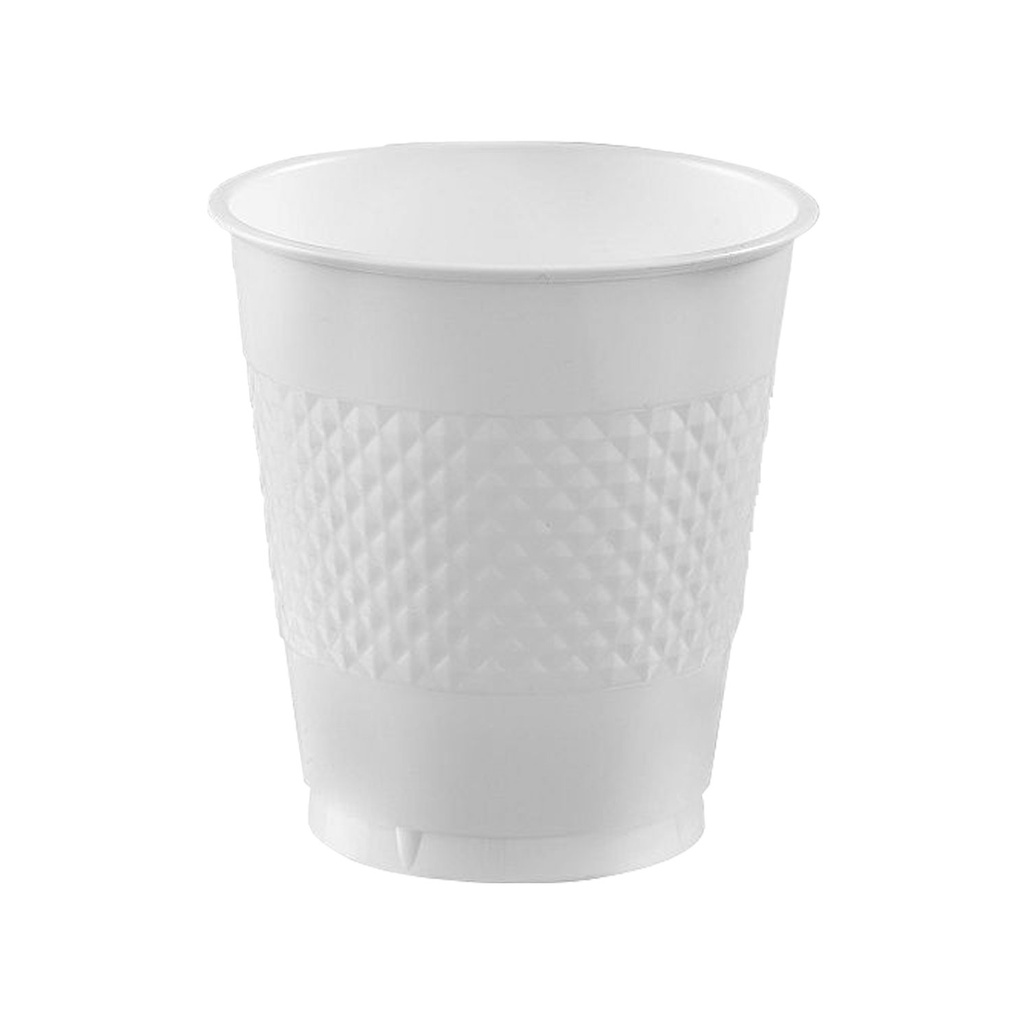 Vaso Plastico 12oz Blanco C/20