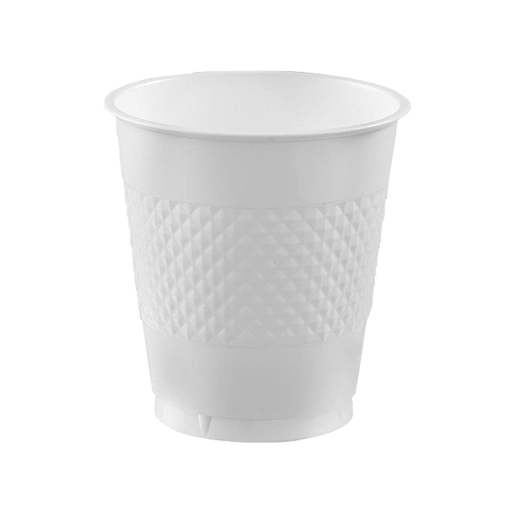 Vaso Plastico 12oz Blanco C/20