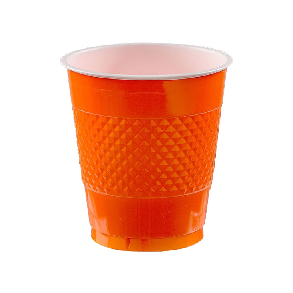 Vaso Plastico 12oz Naranja C/20