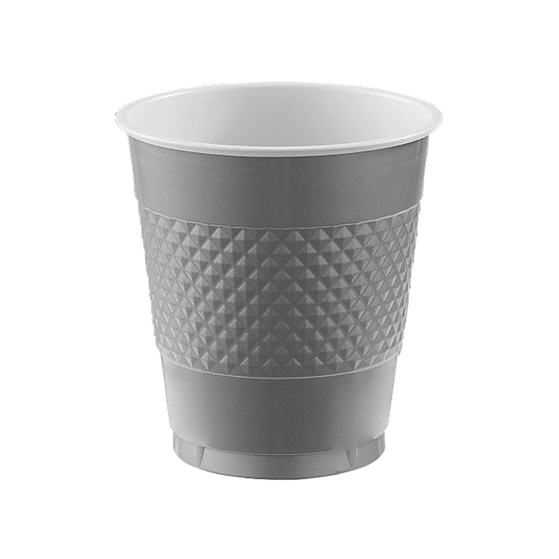 Vaso Plastico 12oz Plata C/20