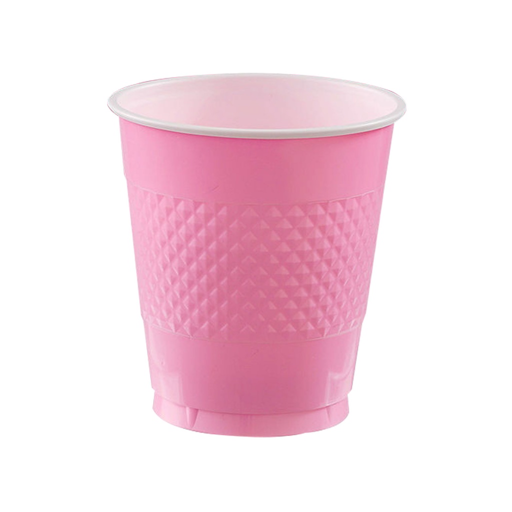 Vaso Plastico 12oz Rosa Bebe C/20