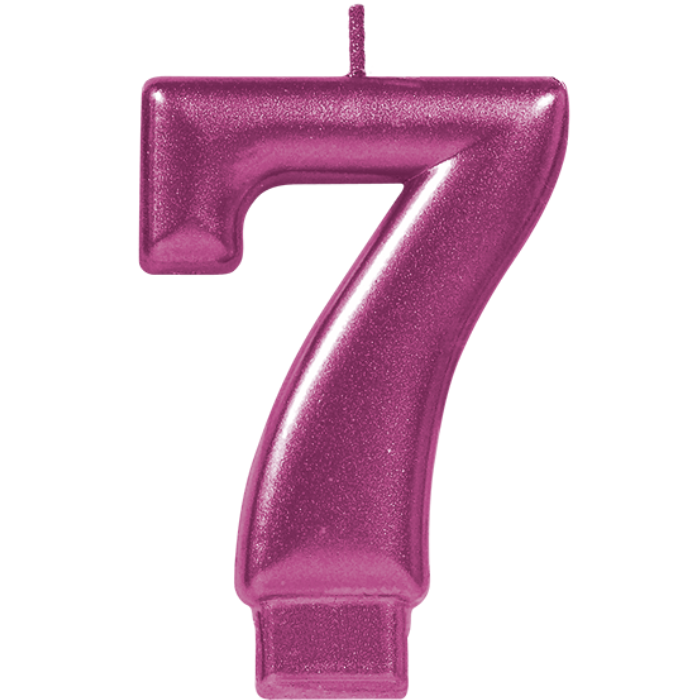 Vela Numero Magenta 7 C/1