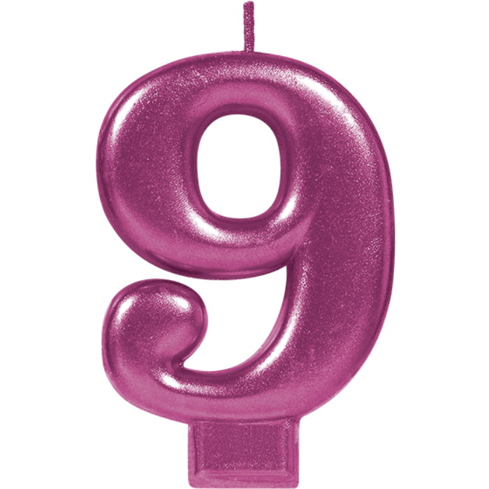 Vela Numero Magenta 9 C/1