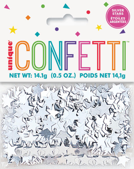 Confetti Estrellas Plata C/1