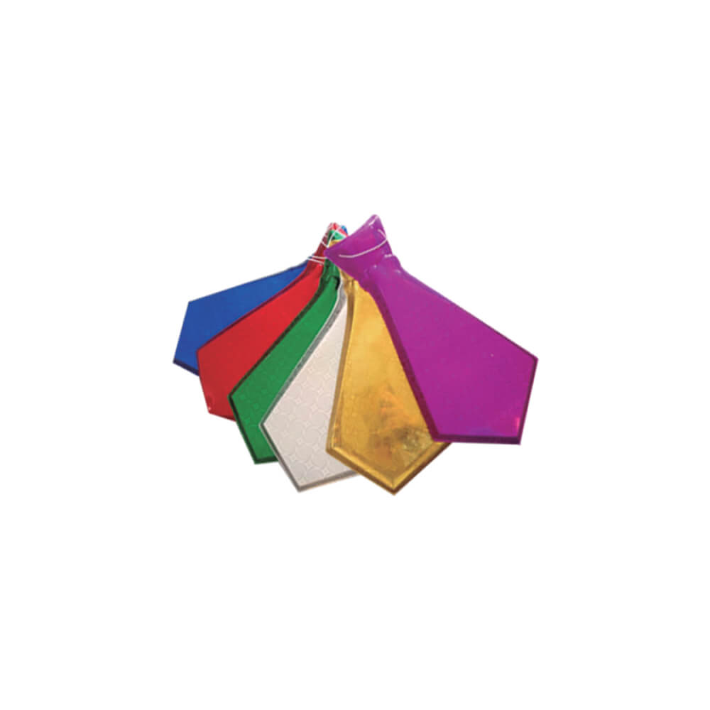 Corbata Plast Corta Colores C/1