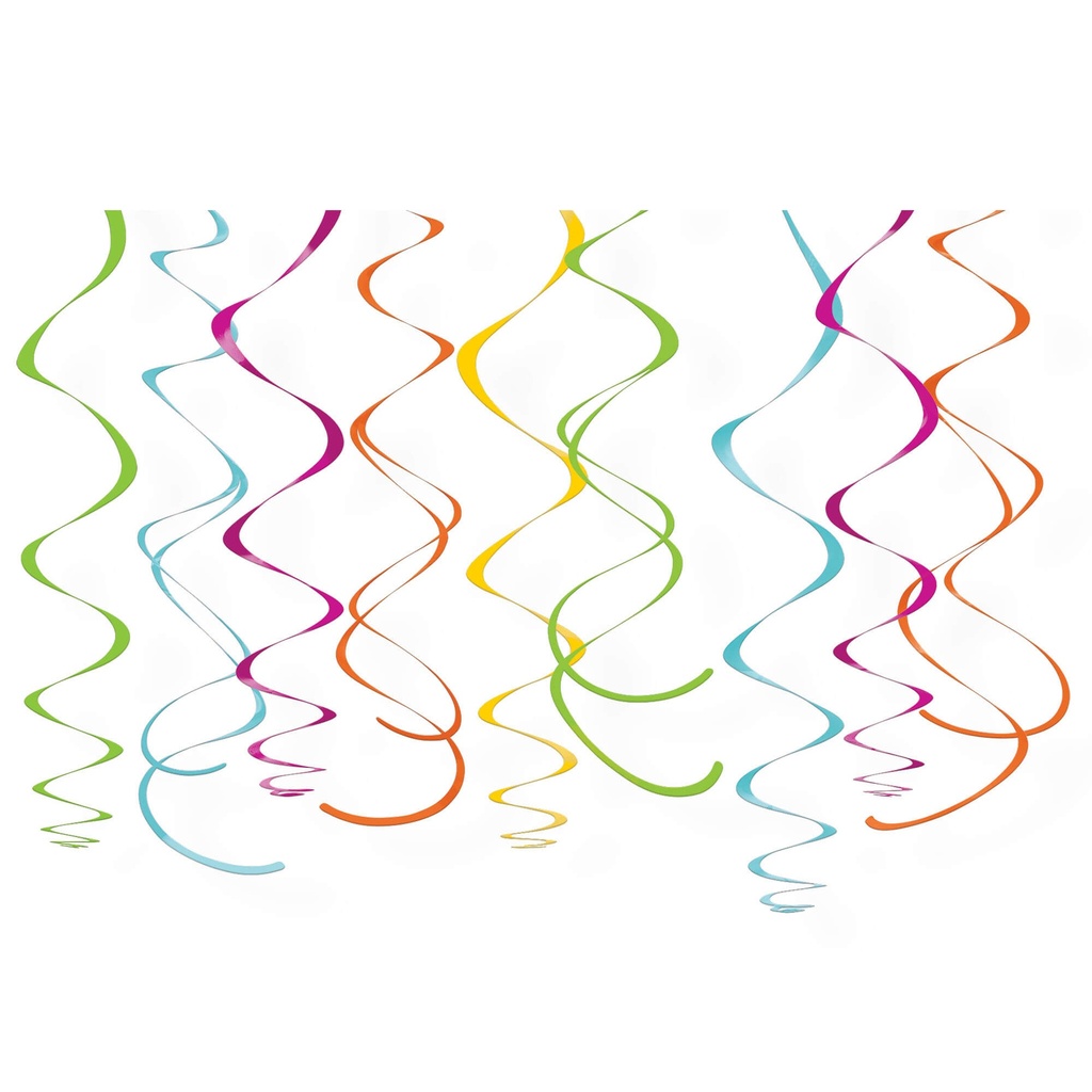 Swirls Decorations Colores Amscan C/12