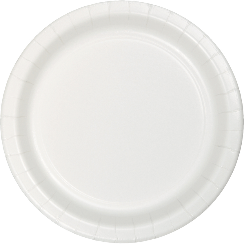 Plato 7" Blanco Carton C/8