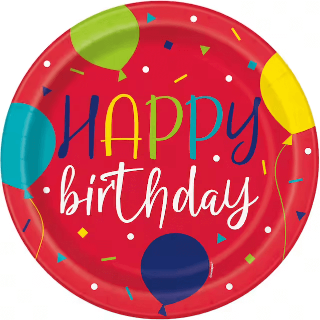 Plato 9" Balloon Birthday C/8