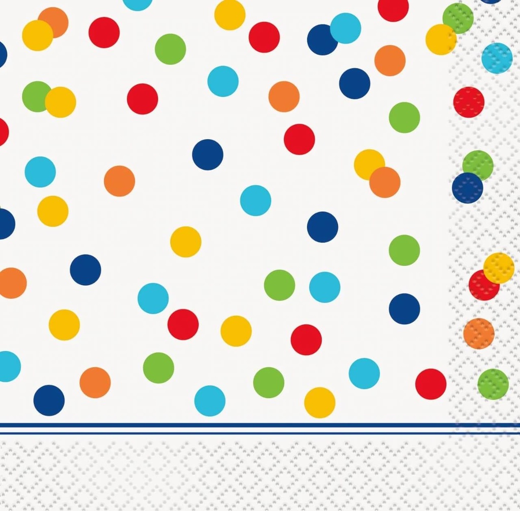 Servilleta CH Rainbow Polka Dots C/16