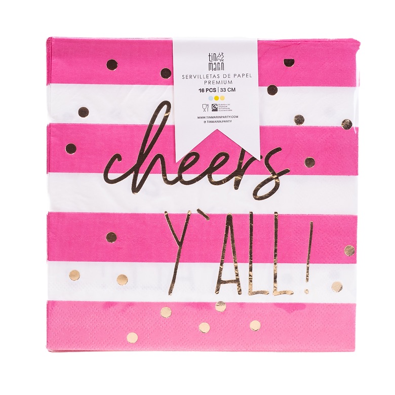 Servilleta G Cheers Pink C/16