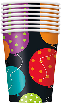 Vaso HBD Globos C/8