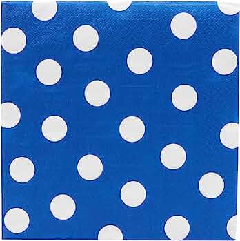 Servilleta CH Polka Azul Rey C/16