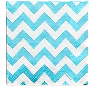 Servilleta G Chevron Azul Claro C/16