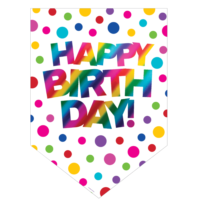 Door Sign Gigant Rainbow Foil Birthday C/1