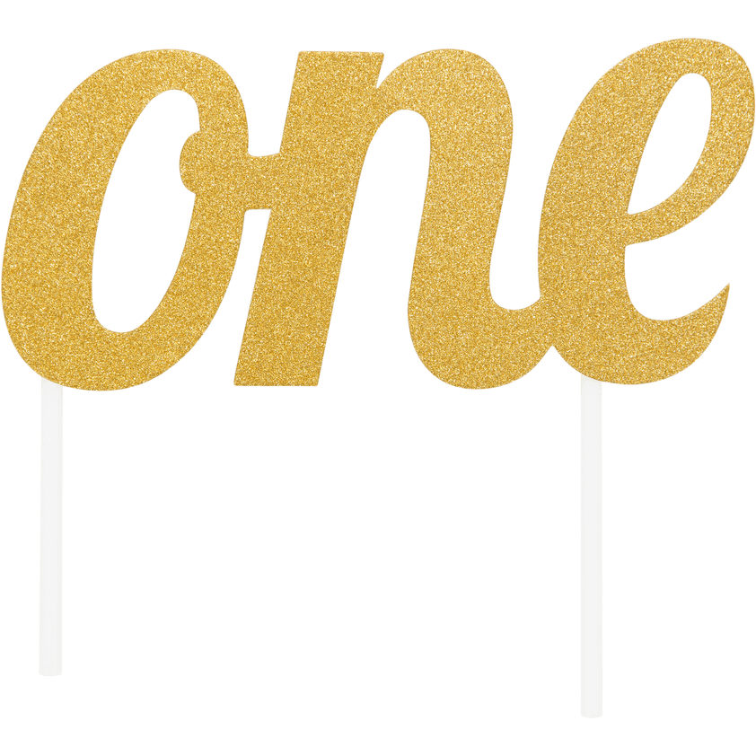 Cake Topper One Gold C/1