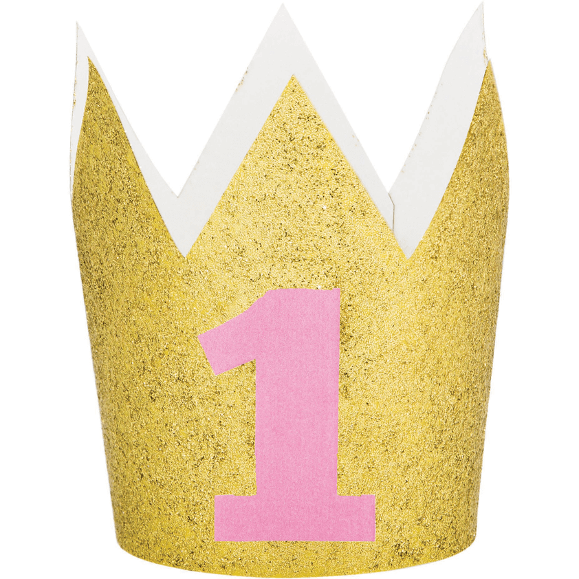 Glitter Crown 1st Birthday Girl C/1