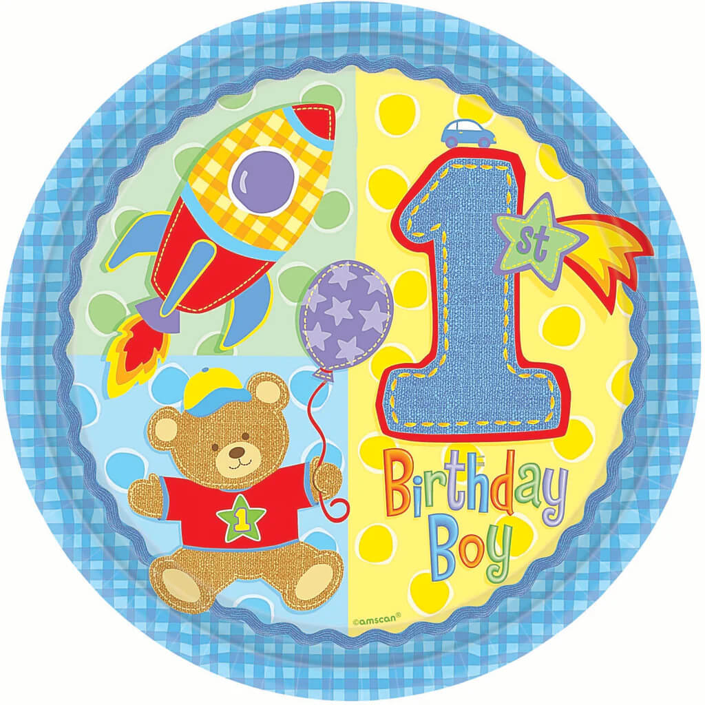 Plato 9" Hugs & Stitches Boy 1st C/8