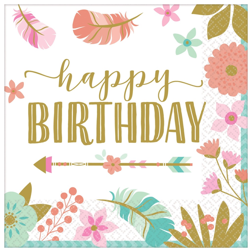 Servilleta CH Boho Birthday Girl C/16