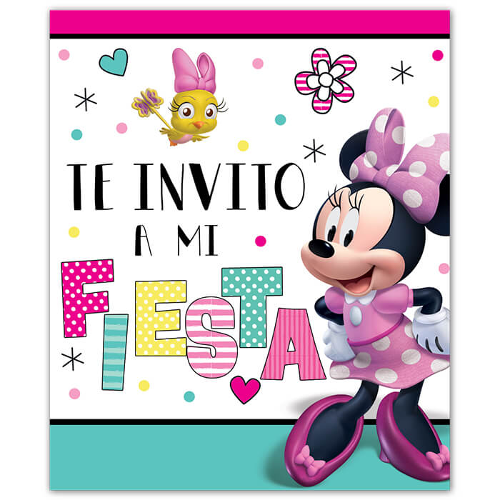 Invitacion Minnie Mouse C/6