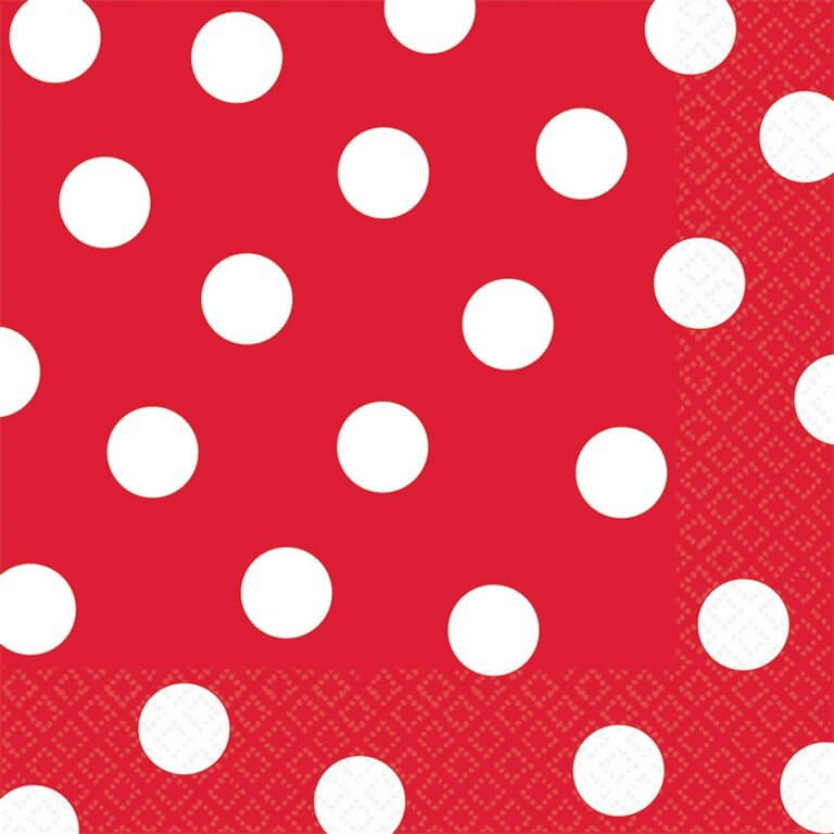 Servilleta G Rojo Puntitos C/16