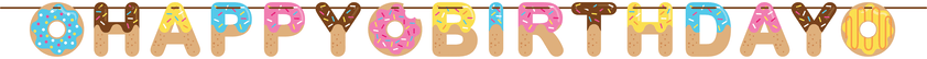 Shaped Banner Donut Time Donas C/1