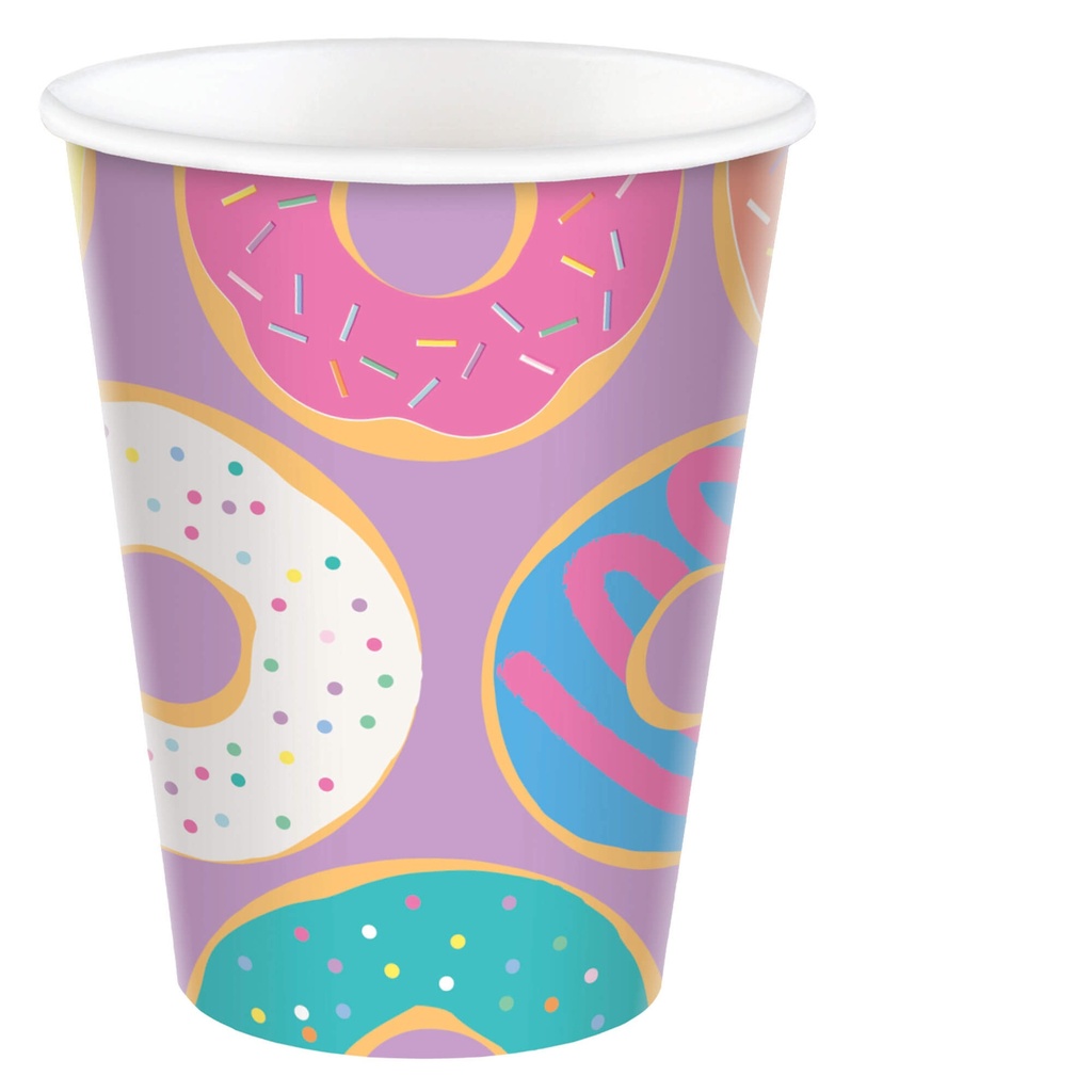 Vaso 9oz Donut Party C/8